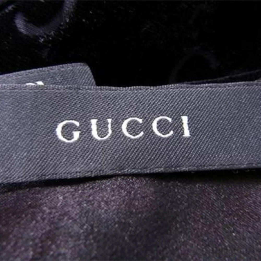 Gucci Scarf G logos Black Woman unisex Authentic Used - Picture 6 of 6